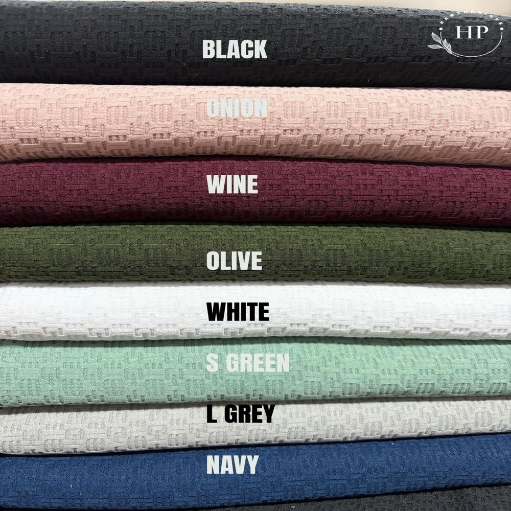 Fugly Structured Knit 190 GSM Polyester Lycra Fabric for T-Shirts & Co-Ord Sets