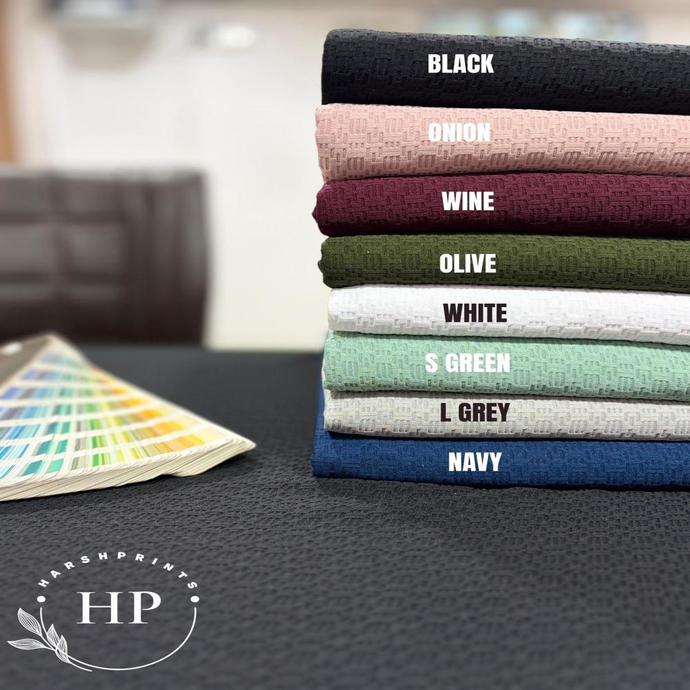 Fugly Structured Knit 190 GSM Polyester Lycra Fabric for T-Shirts & Co-Ord Sets