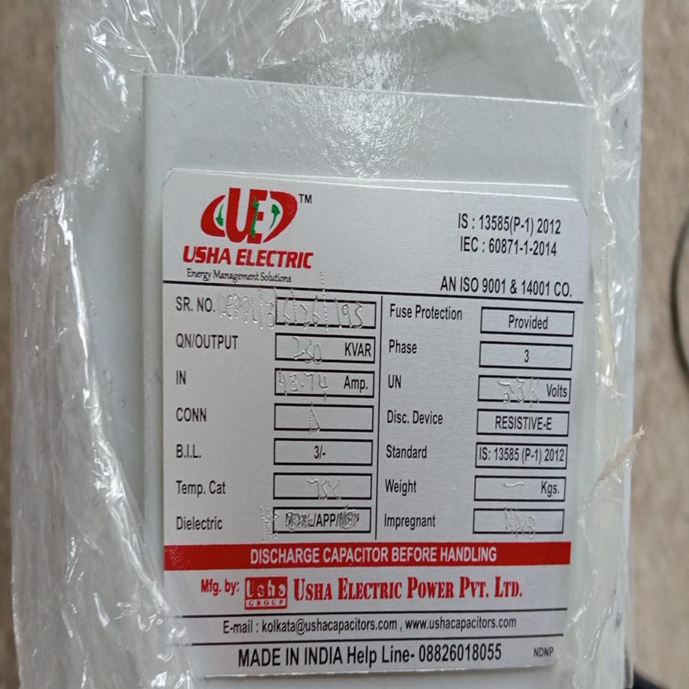HT Capacitor 250 Kvar 3.3 Kv 3 Phase