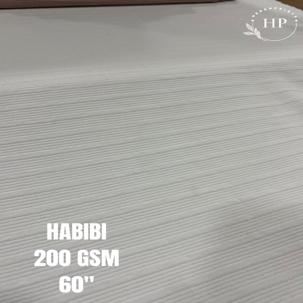 Habibi Structured Knit 190 GSM Polyester Lycra Fabric for T-Shirts & Co-Ord Sets