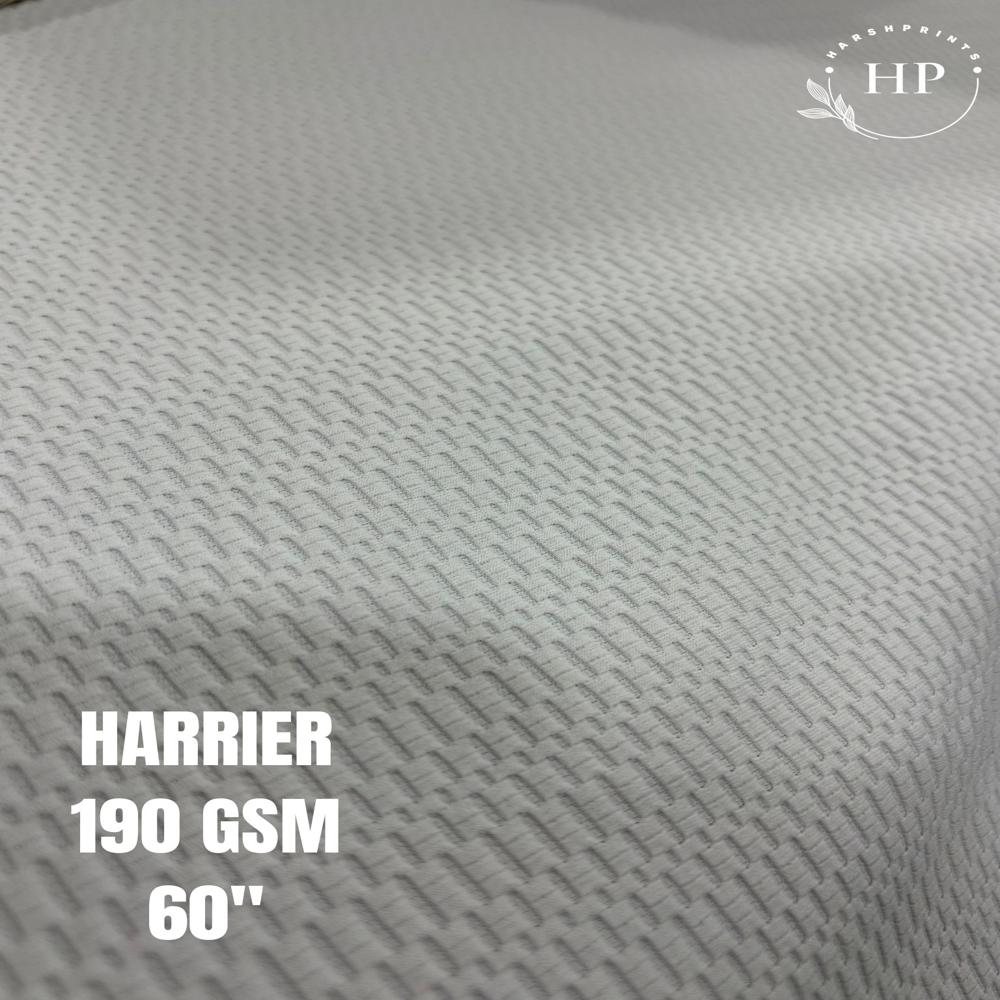 Harrier Structured Knit 190 GSM Polyester Lycra Fabric for T-Shirts & Co-Ord Sets