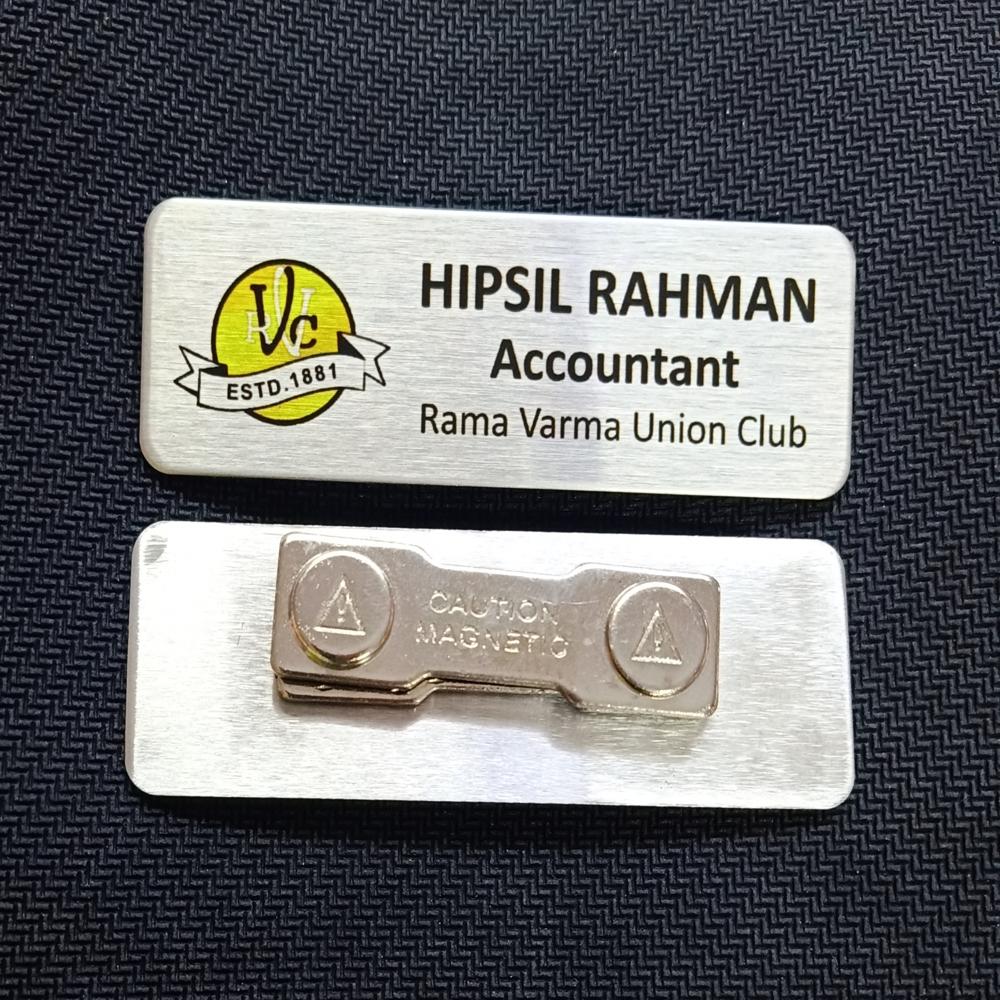 Digital Printed Name Badge - Double Sided, Glossy Finish | High Quality, Modern Design, Custom Logo Printing Available, Multicolor Options
