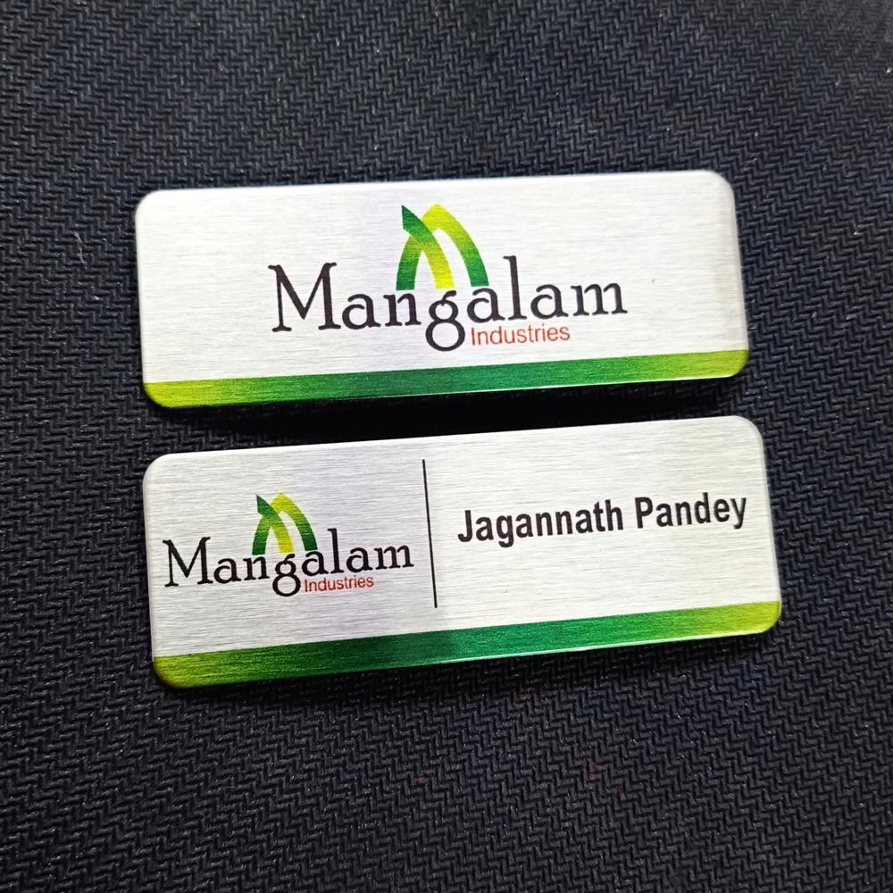 Digital Printed Name Badge - Double Sided, Glossy Finish | High Quality, Modern Design, Custom Logo Printing Available, Multicolor Options
