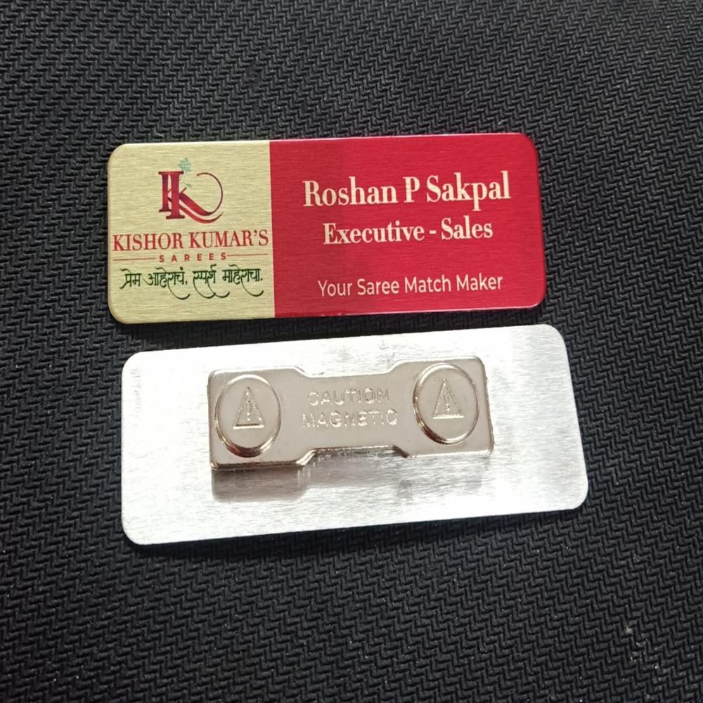 Digital Printed Name Badge - Double Sided, Glossy Finish | High Quality, Modern Design, Custom Logo Printing Available, Multicolor Options