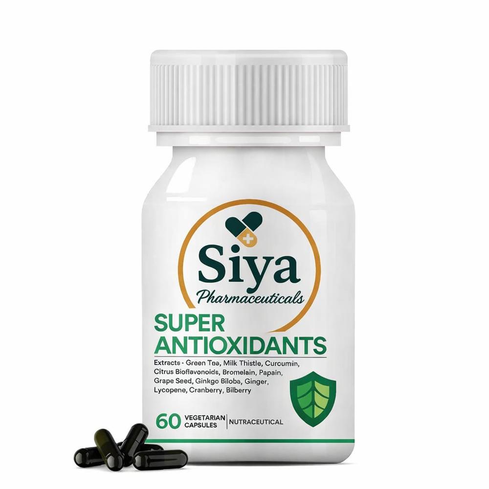 Super Anti Oxidants - Herbal Extract Capsules, Natural Green/white, Pharmaceutical Grade, 99% Purity | Fast Absorbing, Immunity Support, Allergen Free
