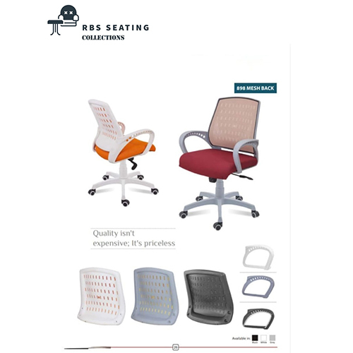 898 Mesh Back Chair - Mesh Fabric, 42 Inch Height, Black | Ergonomic Design, Lumbar Support, Height Adjustable Seat