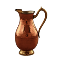 Hammered Copper Maharaja Jug - Diameter: 14 Cm
