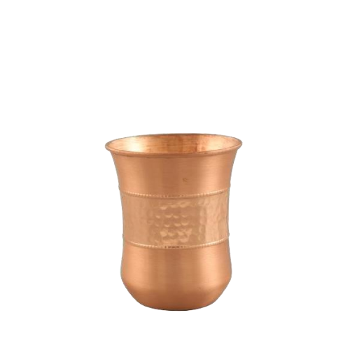 Copper Damru Glass - Diameter: 2.5 Inches (Top)