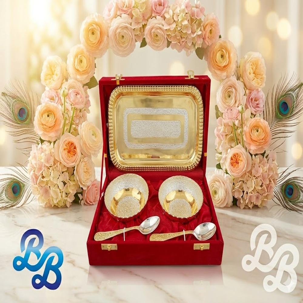 Silver and Gold Plated Bowl Set