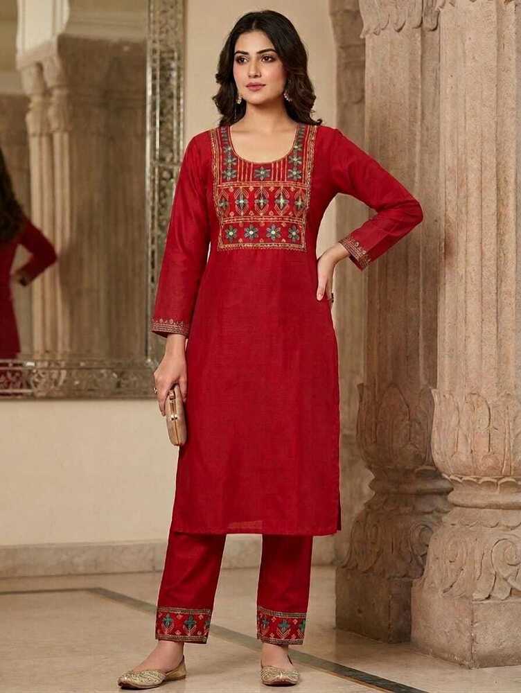 Red Straight Kurti