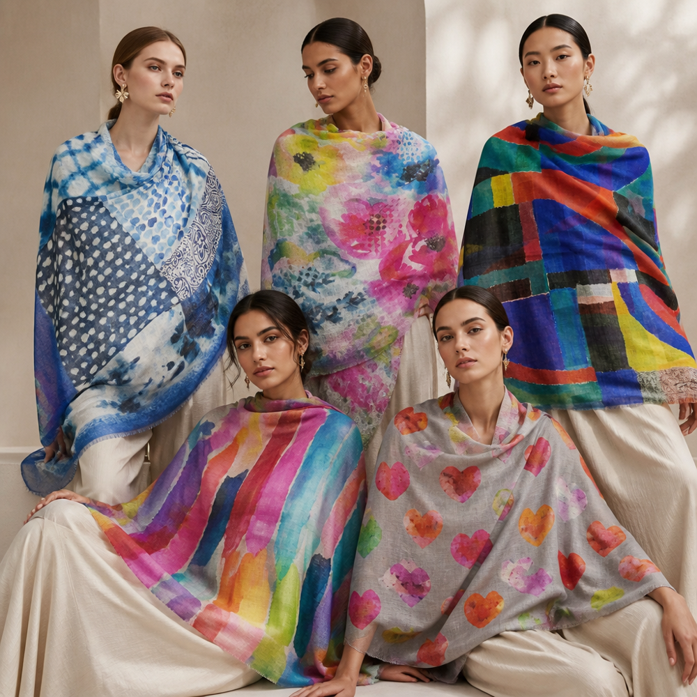 Pure Linen Digital Printed Stoles