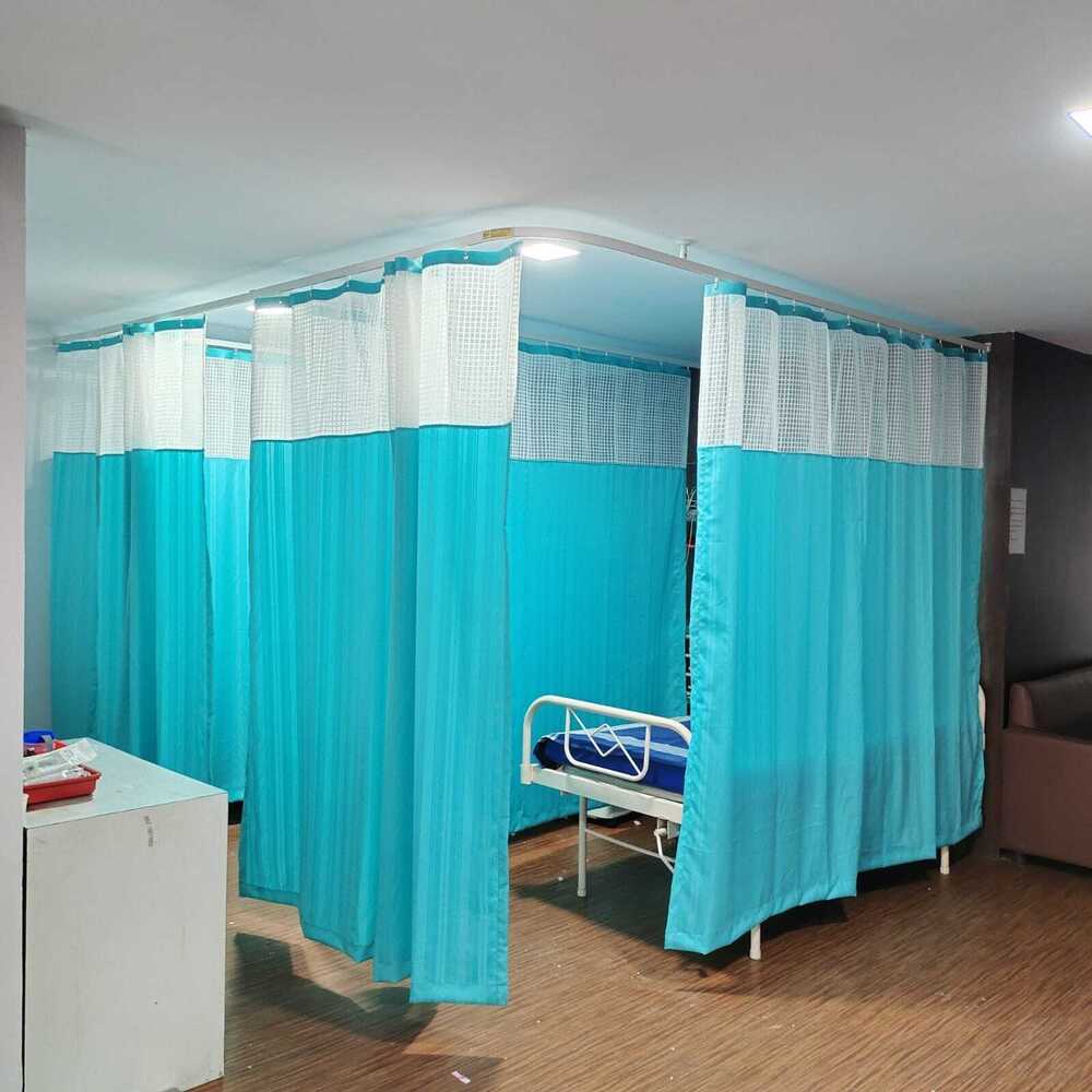 Hospital Track And Curtain For Bed Side Partition
