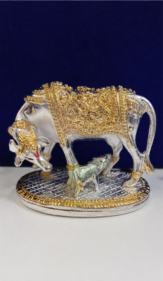 Silver kamdhenu cow calf