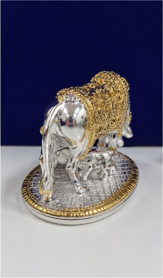 Silver kamdhenu cow calf