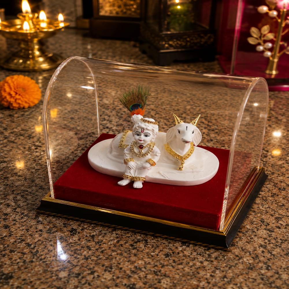 Laddu Gopal on Cow