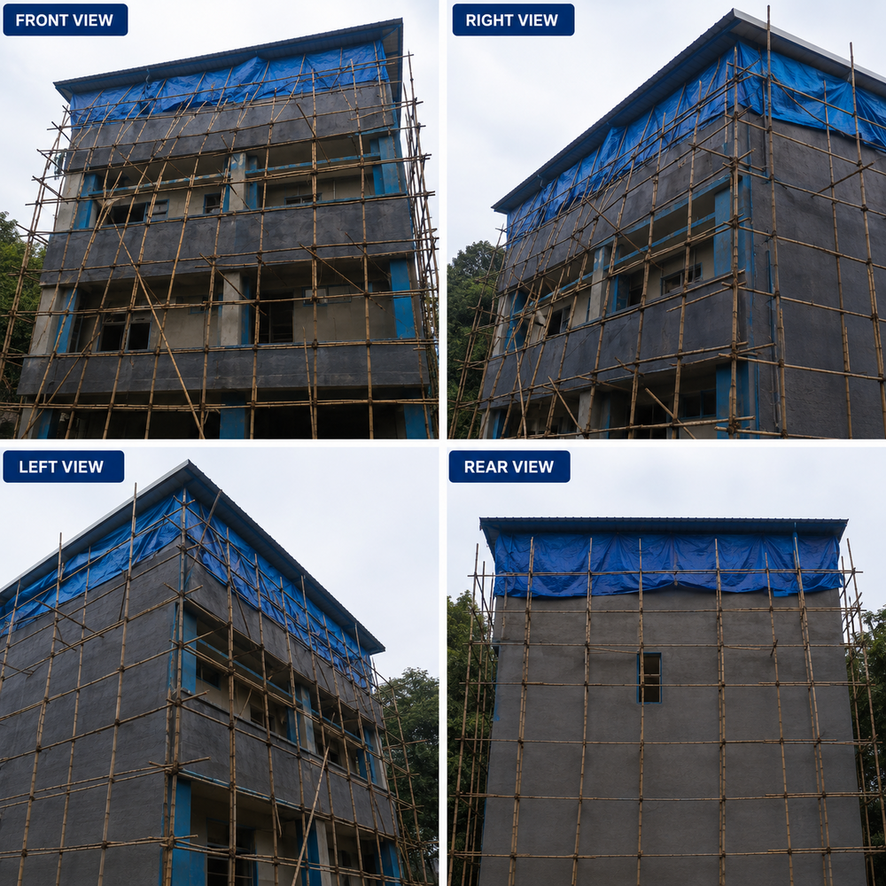 External Wall Waterproofing Service - Membrane, 1-3 Mm Thickness | High Uv Resistance, 5-year Warranty, Professional Application, Variable Coverage