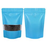 Matt Blue Standy Zipper Pouch