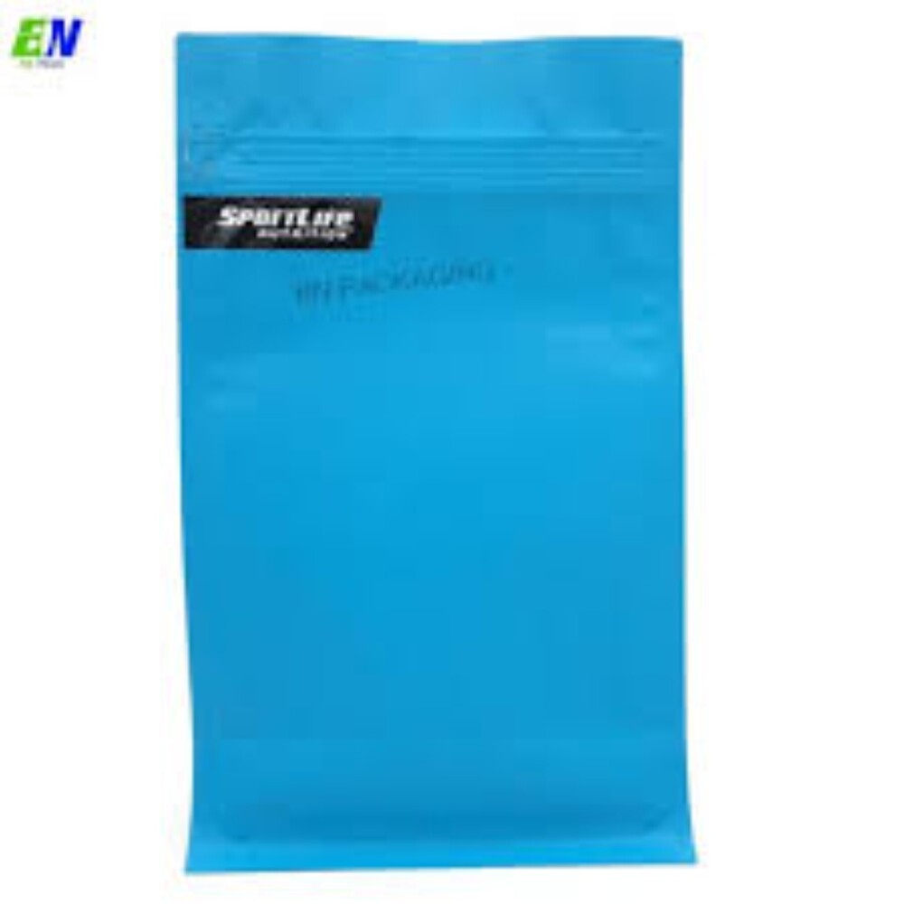 Matt Blue Standy Zipper Pouch