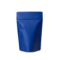 Matt Blue Standy Zipper Pouch