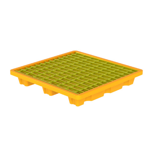 DSCP-SL4-1313 4 Drum Spill Containment Pallet Heavy Duty Chemical Spill Control Plastic Pallet