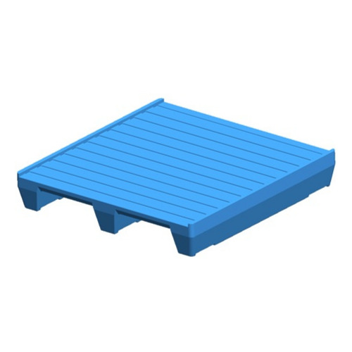 SIP-R2-1010GS-SG 2 Way Entry Non-Reversible Printing Plastic Rackable Pallet Grooved Top with Side Edge