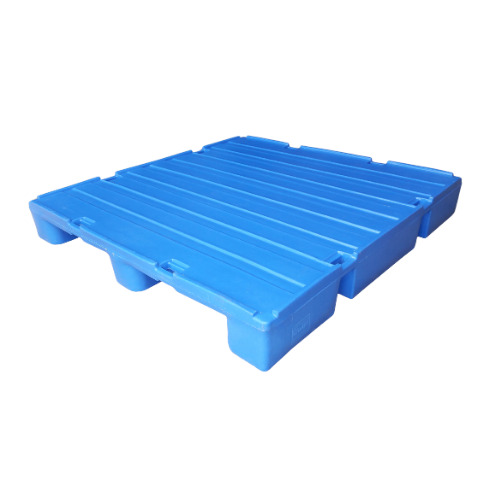 SIP-R2-1212GS-SO 2 Way Entry Non-Reversible Printing Plastic Pallet with Belt Grooved Top with Side Edge