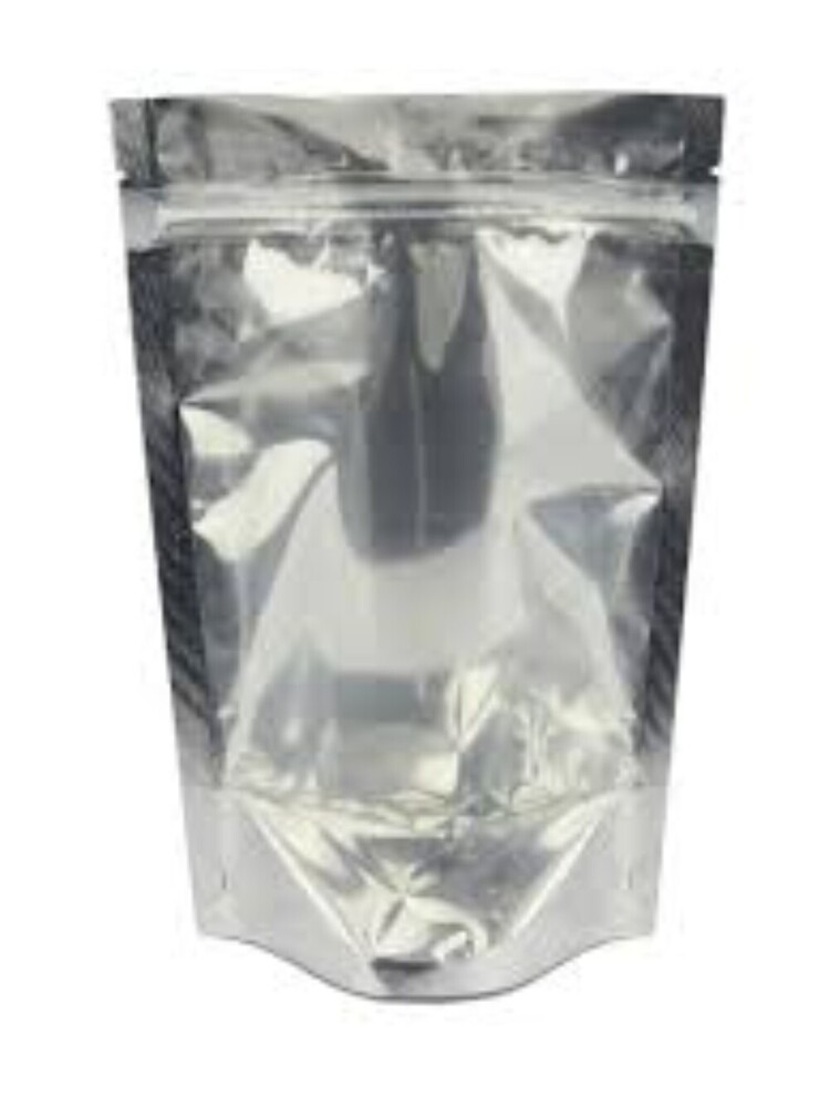 Clear Silver Standy Pouch