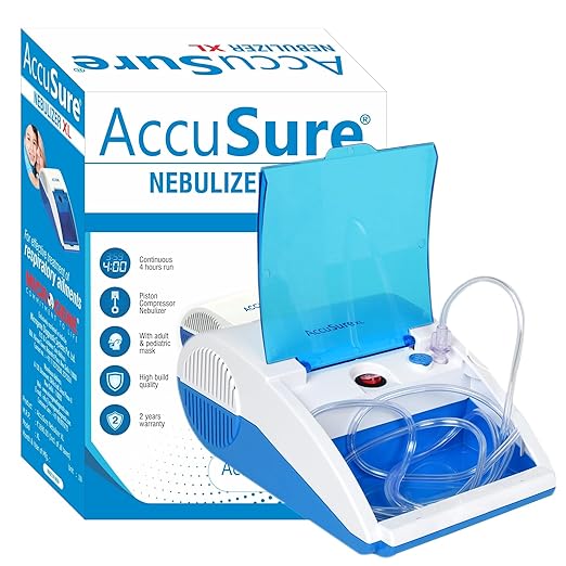 Accusure Nebulizer Machine For Kids & Adults - Dimension (l*w*h): 18x14x10  Centimeter (cm)