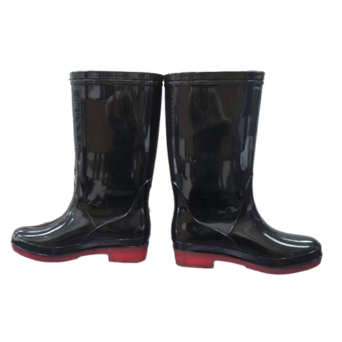 Black and red Color Gumboots