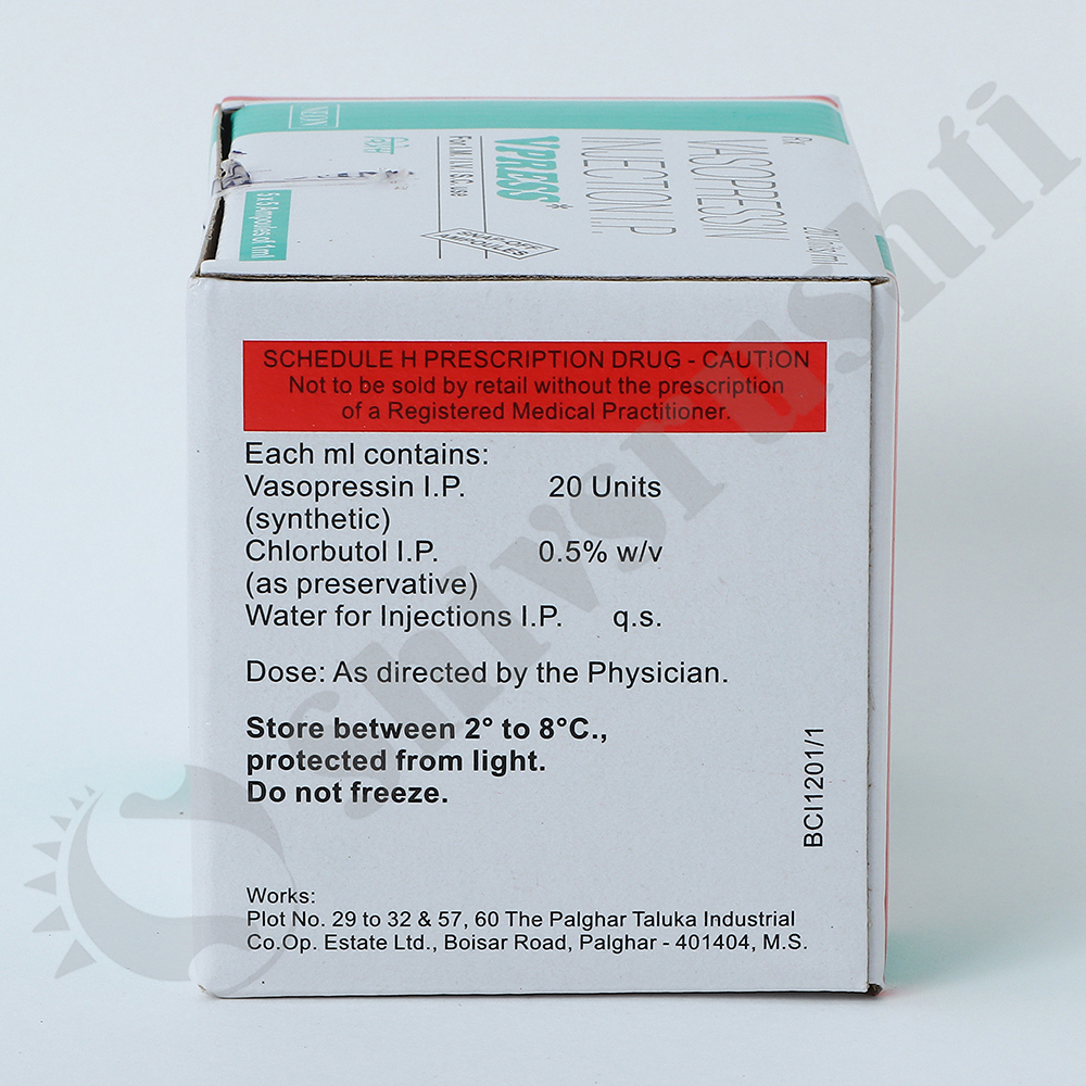 Vpress 20units/ml - Drug Type: Injection