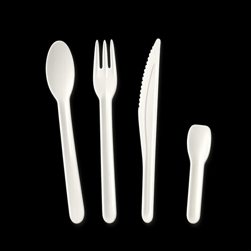 Disposable Paper Spoon - Color: White (Can Be Customized)
