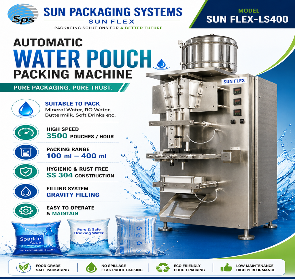 Water Pouch Packing Machine - Application: Food