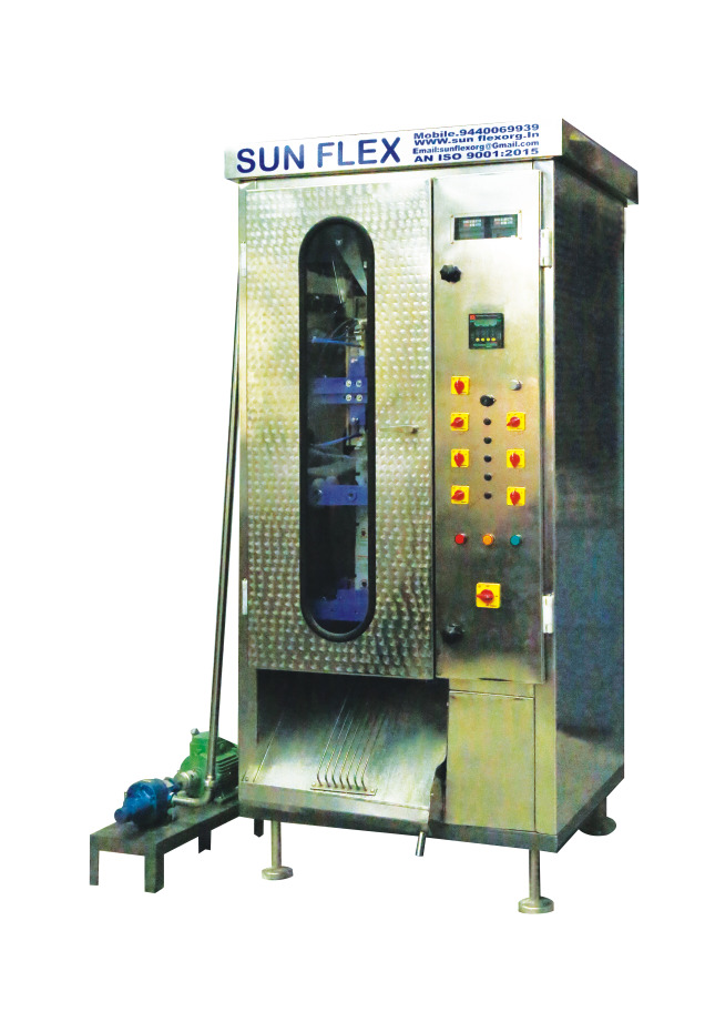 AUTOMATIC OIL POUCH PACKING MACHINE 200 -1000ML (MODEL SUNFLEX -VSL-1000 GEAR PUMP FILLING)