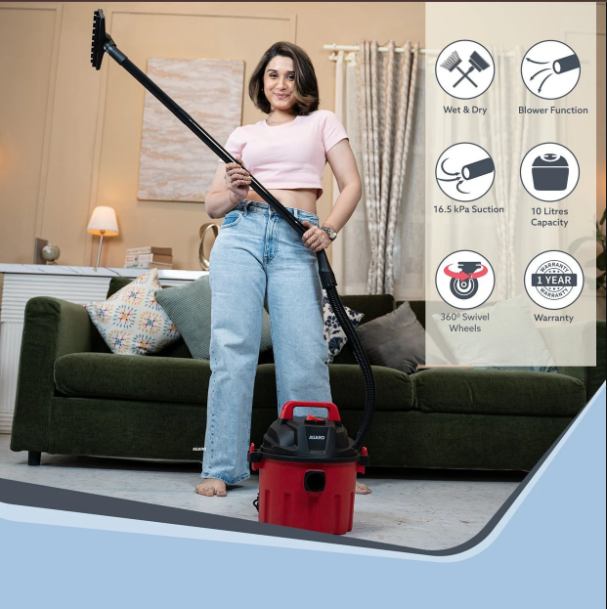 AGARO Rapid 1000-Watt, 10-Litre, with Blower Function Wet & Dry Vacuum Cleaner   33398