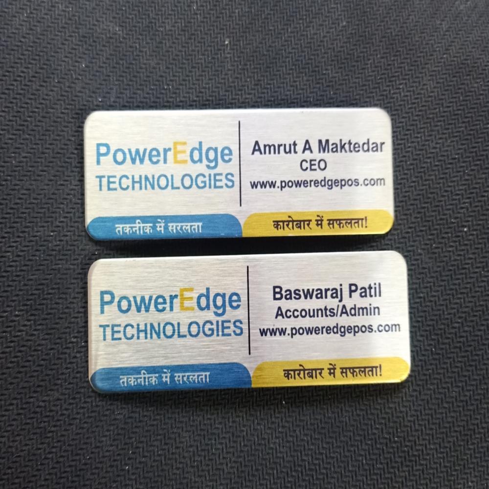 Executive Metal Name Badges - Feature: Magnetic