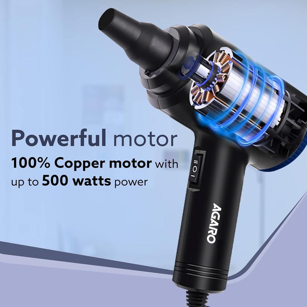 AGARO Compressed Air Duster,Air Blower, Powerful 48000 RPM, Variable Speed, Copper Motor, Air Spray/Blower for Electronics & Inflatables, Dust Cleaner for Computer, Laptop, Home, Car & Office 33994