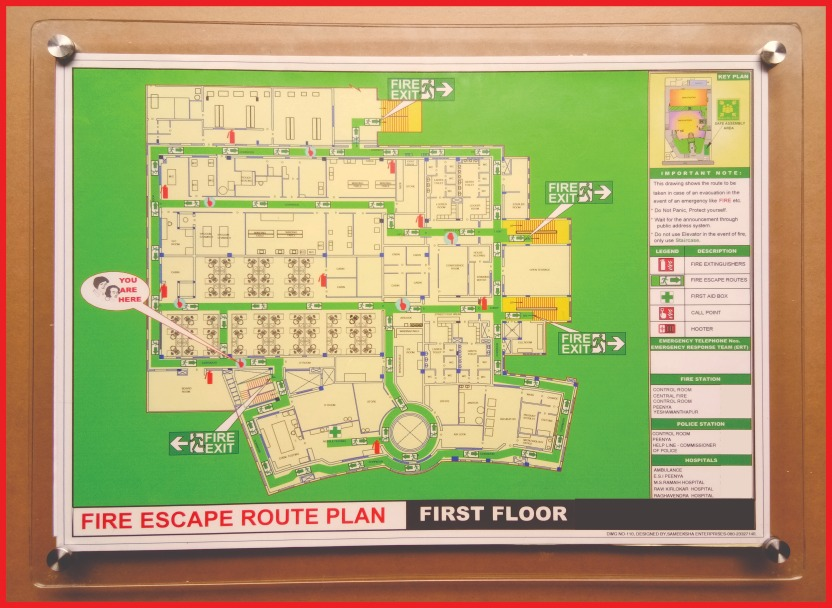 Fire escape route plan