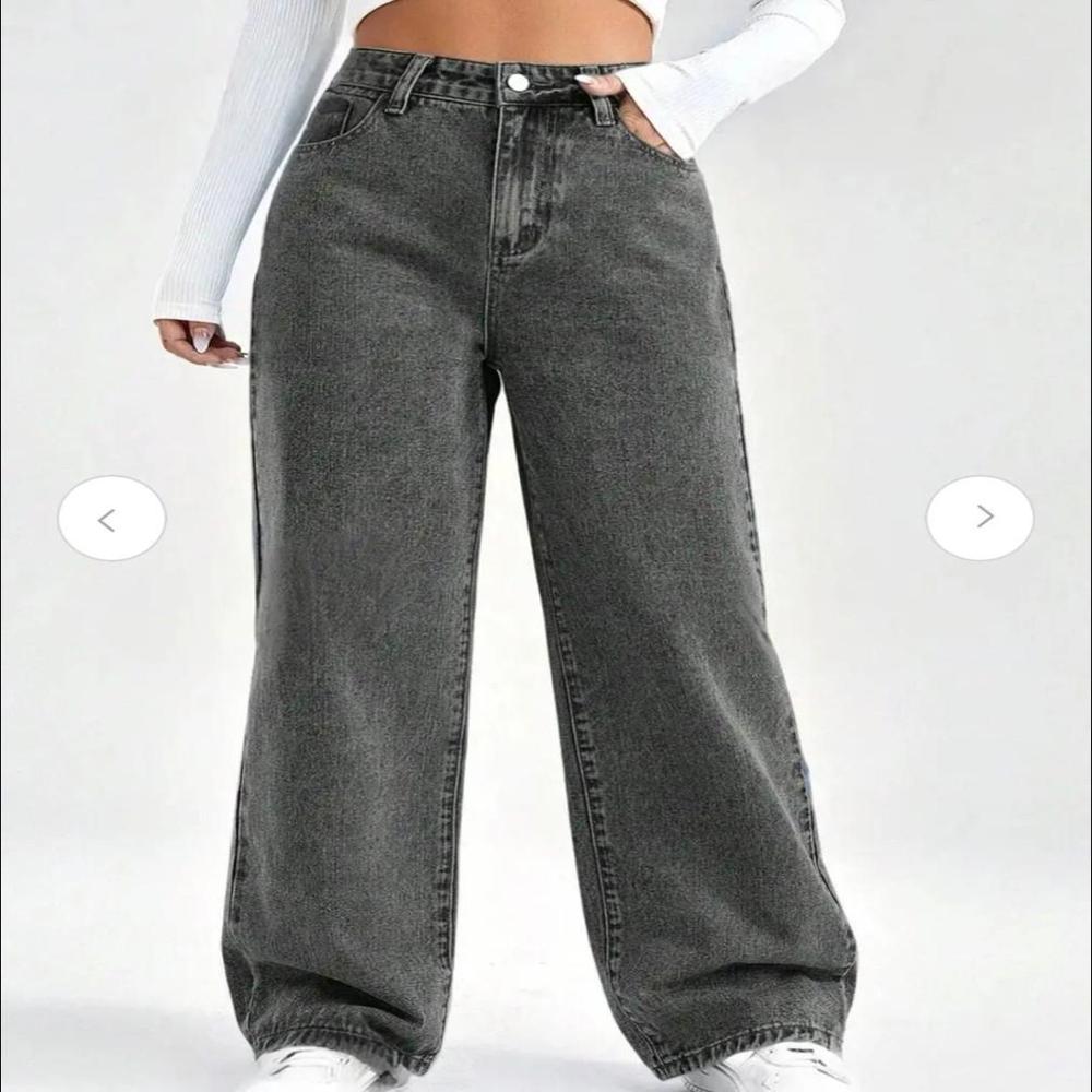 ladies baggy straight fit jeans