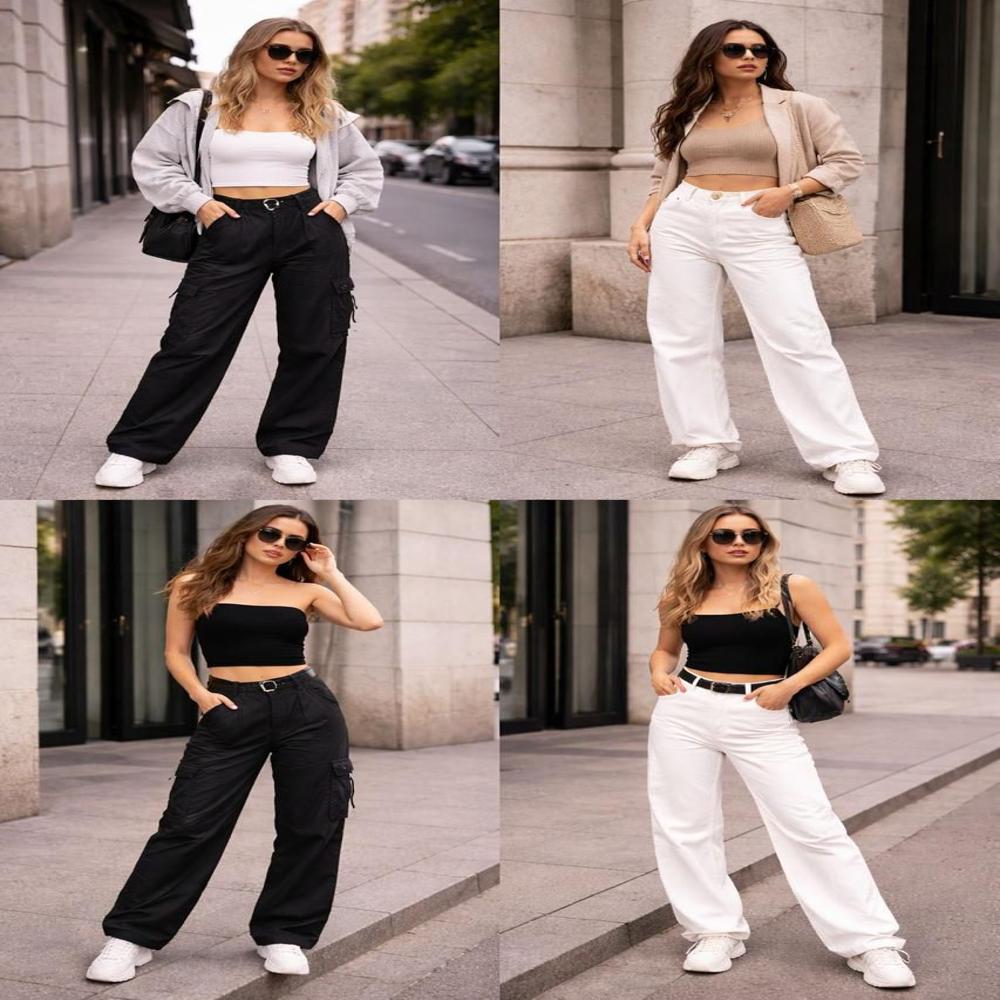 ladies baggy straight fit jeans