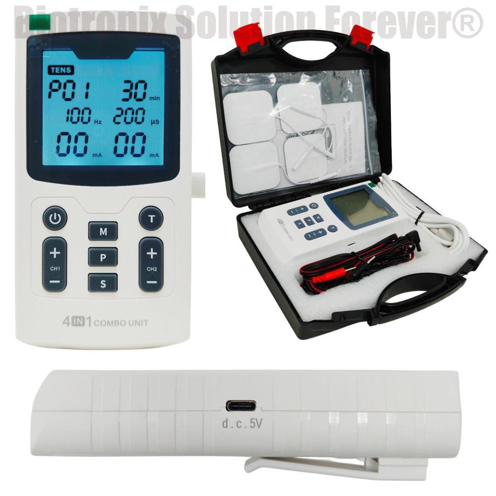 4 in 1 Combination Therapy Unit with TENS, EMS, IF & Russian Current