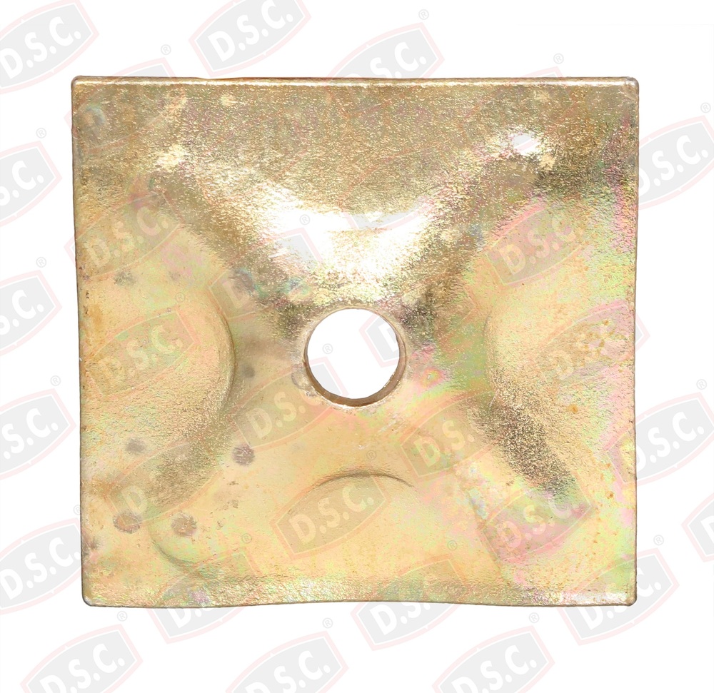 Tie Rod Waller Plate - Iron, 16mm Thickness, Zinc Plated | Single Hole, 17mm Diameter, High Strength, Reusable