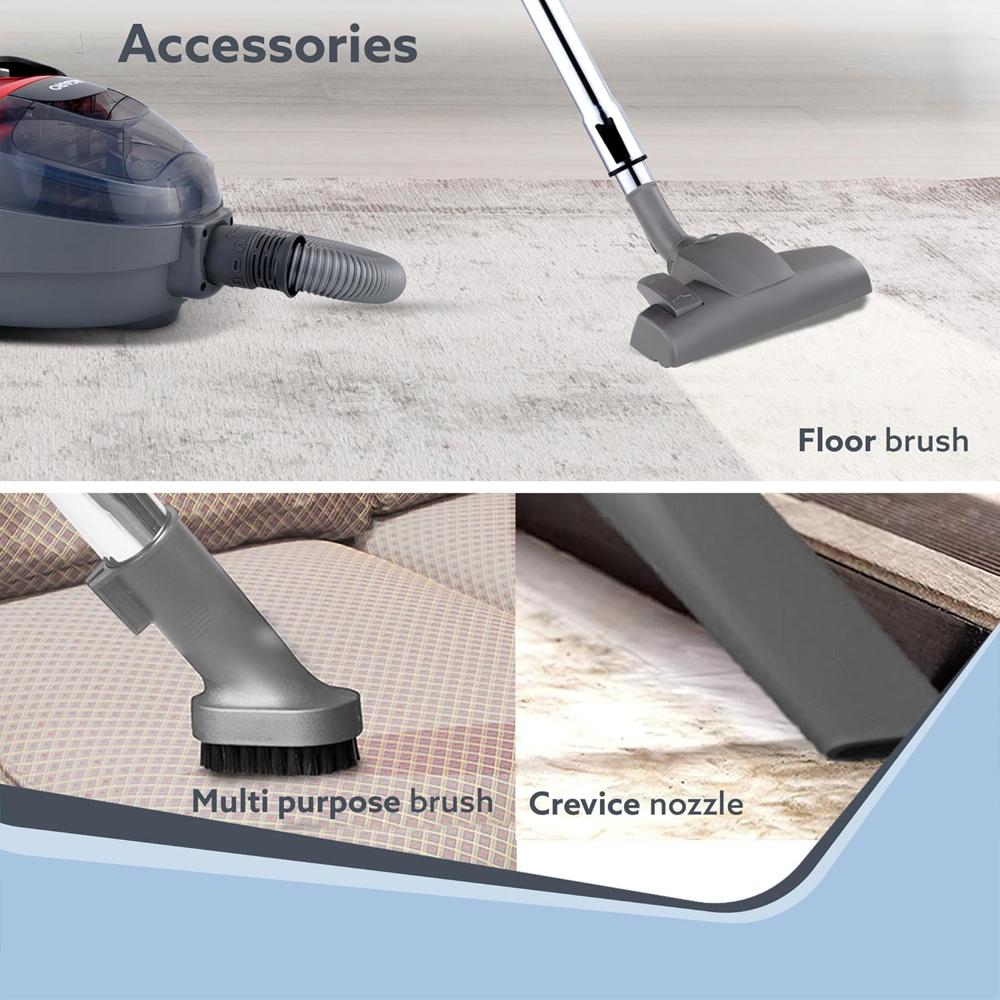AGARO Primo Bagless Vacuum Cleaner, 1400Watts, Dry Vacuuming, 24 kPa Suction Power, 1.5L