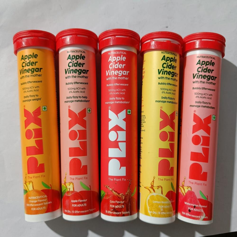 Plix Apple Cider Vinegar Effervescent Tablets