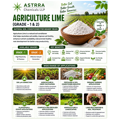 Agriculture Lime Grade 1 And 2 - Boiling Point: Decomposes Before Boiling
