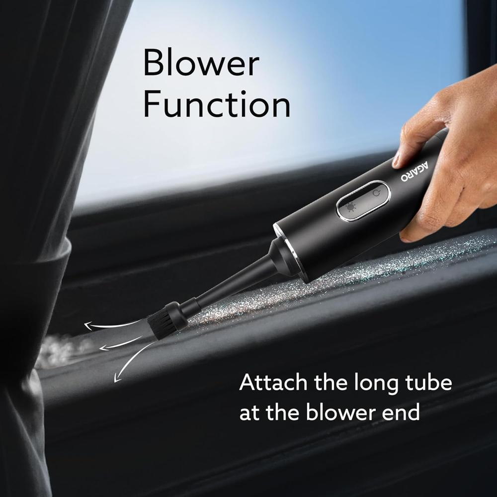 AGARO Royal Mini Hand Held Vacuum Cleaner, Portable Car Vacuum, 13 kPa Powerful Suction Vacuum Cleaner, Low Noise, 34218