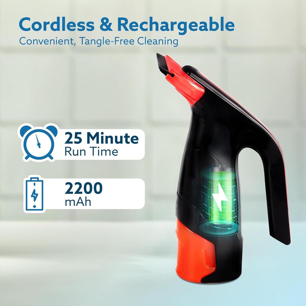AGARO Delite Electric Glass Vacuum Cleaner, Spray & Vacuum, 28 Cm Suction Blade, Cordless, 360 ML Spray Bottle