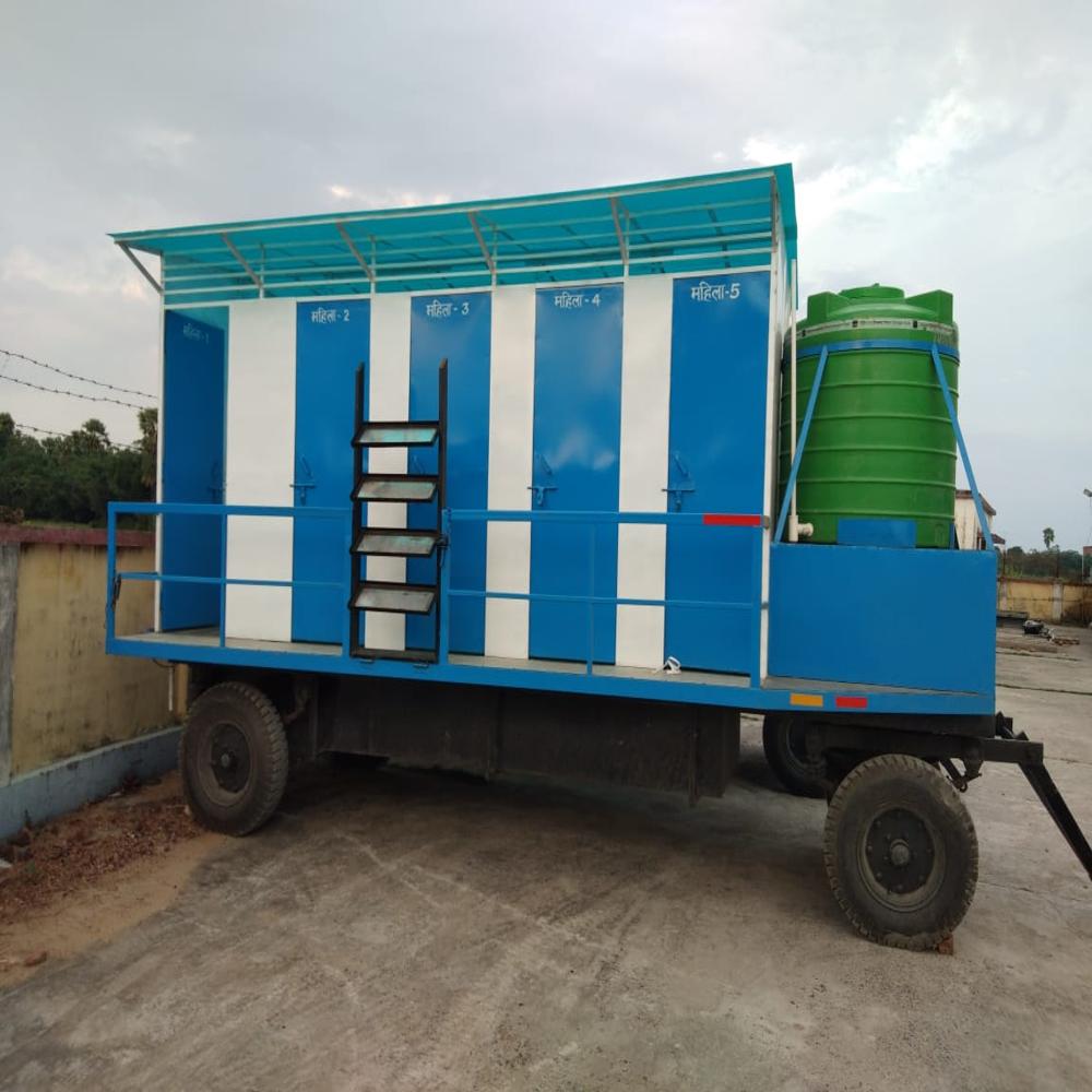 Prefab Galvanised Bio- Toilet 10 Seater Mounted on Trailer Chassis 4IS 4EH 2UH 0B
