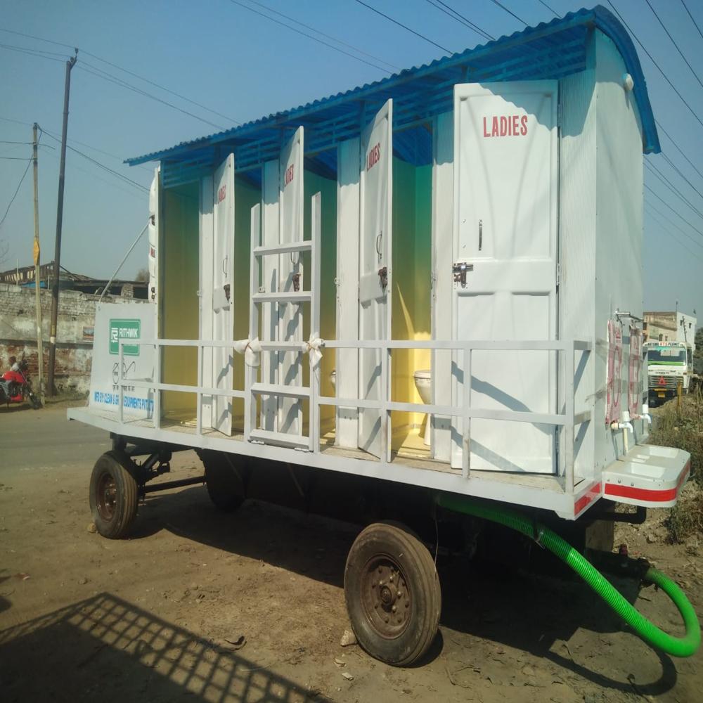 Prefab Galvanised Bio- Toilet 10 Seater Mounted on Trailer Chassis 4IS 4EH 2UH 0B
