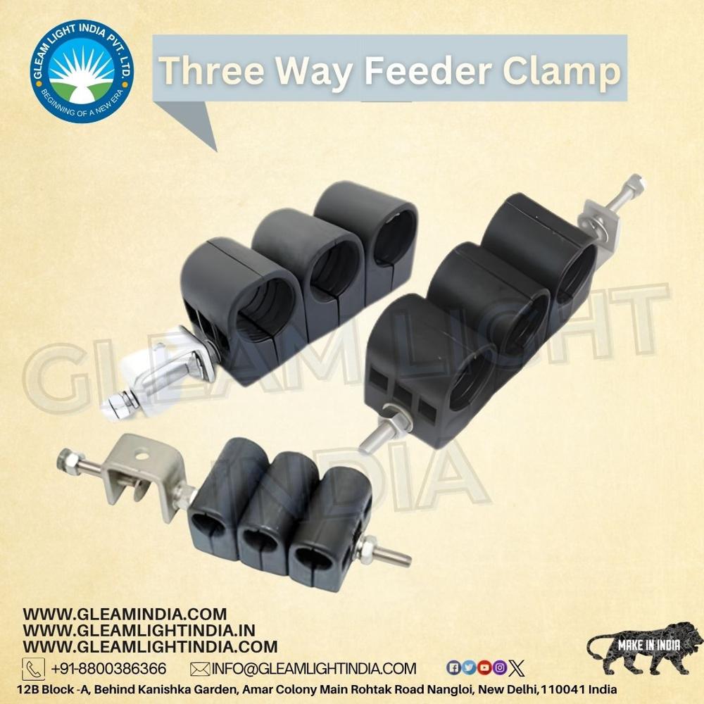 Three Way Feeder Clamp - Color: Black