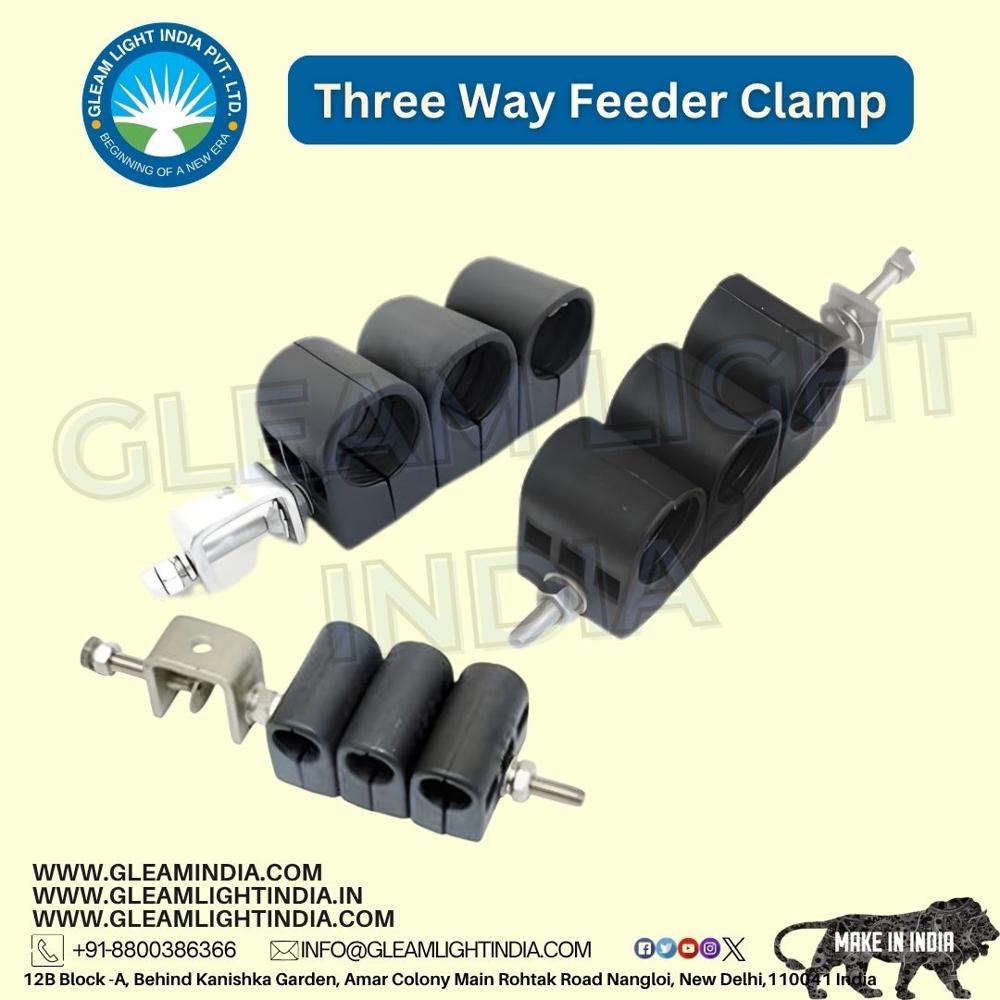 Three Way Feeder Clamp - Color: Black